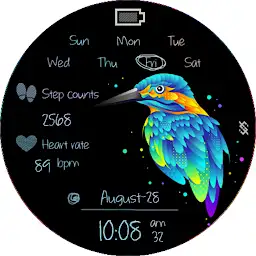 BFF71- Neon Art Hummingbird — Android app icon