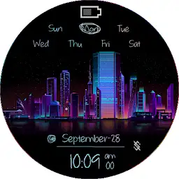 BFF72- Neon Art City at Night — Android app icon