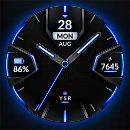 YSR061 Carbon Glow Watch Face — Android app icon