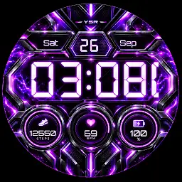 YSR007 Neon Pulse Digital — Android app icon
