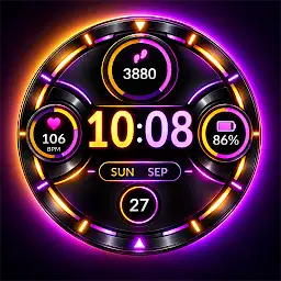 YSR013 Neon Orbit Watch Face — Android app icon