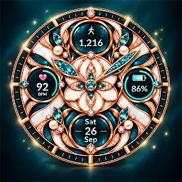 YSR008 Pearl Bloom Watchface — Android app icon