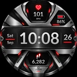 YSR010 Steel Pulse Watch Face — Android app icon