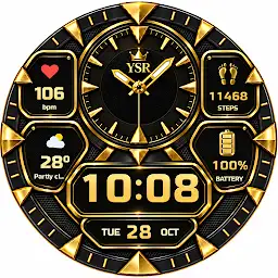 YSR001 Golden Watch Face — Android app icon