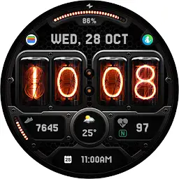 TVV Nixie Digital Watch Face — Android app icon