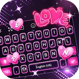 Keyboard - Neon Love Theme — Android app icon