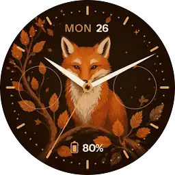 Vulpine Ember Watch Face — Android app icon