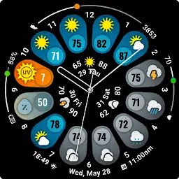 "Be Prepared" Weather Dial — Android app icon