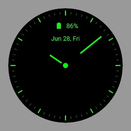 Green Minimal Watch Face — Android app icon