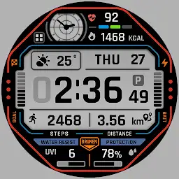 BRN010 Retro Digital Watchface — Android app icon
