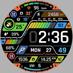 BRN218 Racing Watch Face — Android app icon