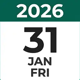 Calendar 2026 — Android app icon