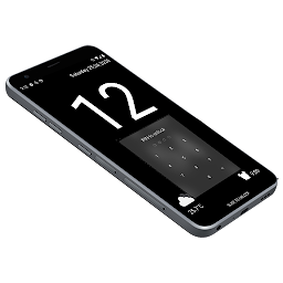 Huge Lock Screen Clock — Android app icon