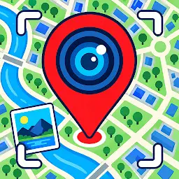 GPS Photo Stamp Map Camera — Android app icon
