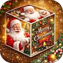 Christmas 3D Photo Cube Editor — Android app icon