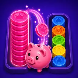 Coin Loop Sort — Android game icon