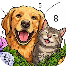 Cute Animals Color by Numbers — Android game icon