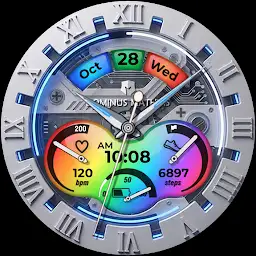 DM187 Chrome Roman Watch Face — Android app icon