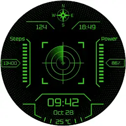 Jet HUD Watch Face: G06 — Android app icon