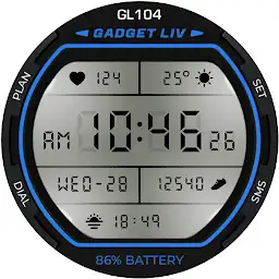 Retro LCD Watch Face: GL104 — Android app icon