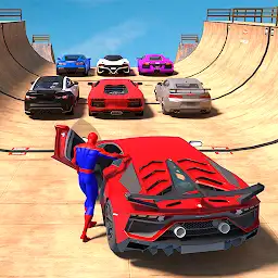 Superhero Car: Mega Ramp Games — Android game icon