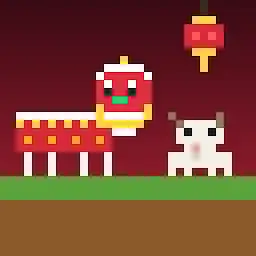 Lunar New Year Pixel Face — Android app icon