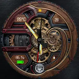 Gun Metal Analog Watch Face — Android app icon