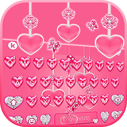 Pink Hearts Keyboard Theme — Android app icon
