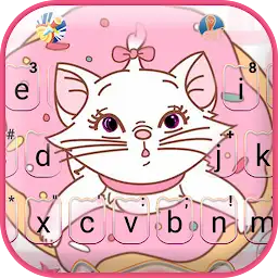 Pinky Cat Donut Keyboard Theme — Android app icon
