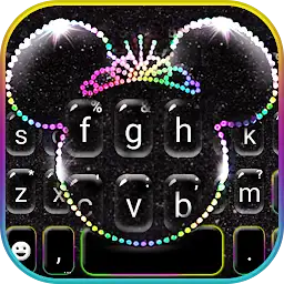 Silver Glitter Minny Keyboard  — Android app icon