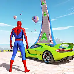 Superhero Car Stunt Mega Ramps — Android game icon