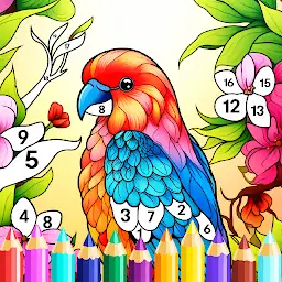 Birds Color By Number — Android game icon