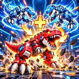 Merge Robot Dinosaur Battle — Android game icon