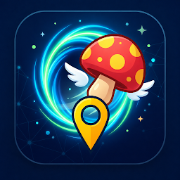 GPS飛粒菇－模擬定位與GPX — Android app icon