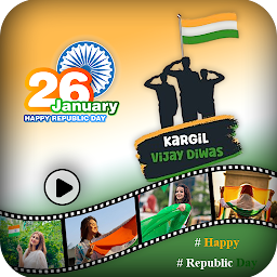 26 January Video Maker — Android app icon