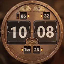 Oldskool flipclock Watch face — Android app icon