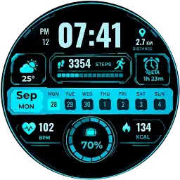 Cyber Chrono HUD Watch face — Android app icon