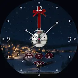 Silver Jingle Bell Watch Face — Android app icon