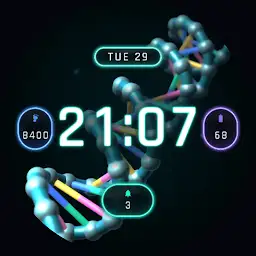 DNA Helix Glow Watch Face — Android app icon