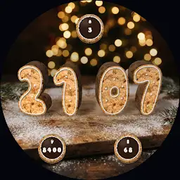 Gingerbread Digits Watch Face — Android app icon