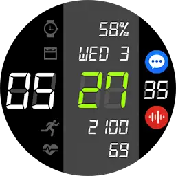 LCD Custom Color Watch Face — Android app icon
