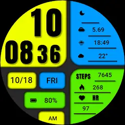 Big color blocks For Wear OS — Android app icon