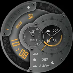 Blackened Steel For Wear OS — Android app icon