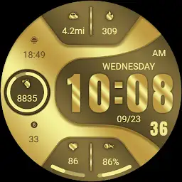 Bright Gold For Wear OS — Android app icon