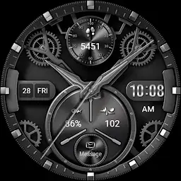 Silver Wheel For Wear OS — Android app icon