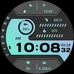 Fading Blue For Wear OS — Android app icon