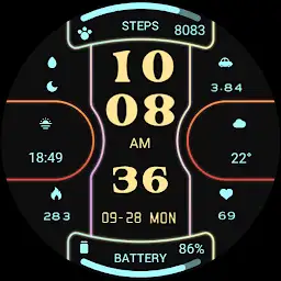 Functional Glow Line Wear OS — Android app icon