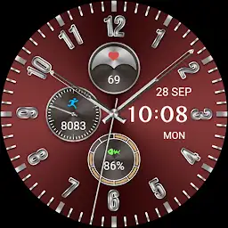 Ink Crimson Quartz For Wear OS — Android app icon