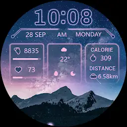 Pink Starlight For Wear OS — Android app icon