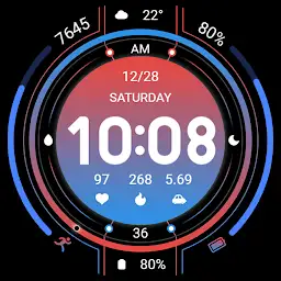 Red Blue Arc String For WearOS — Android app icon